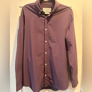 Mizzen+Main Men's Burgundy Plaid Shirt